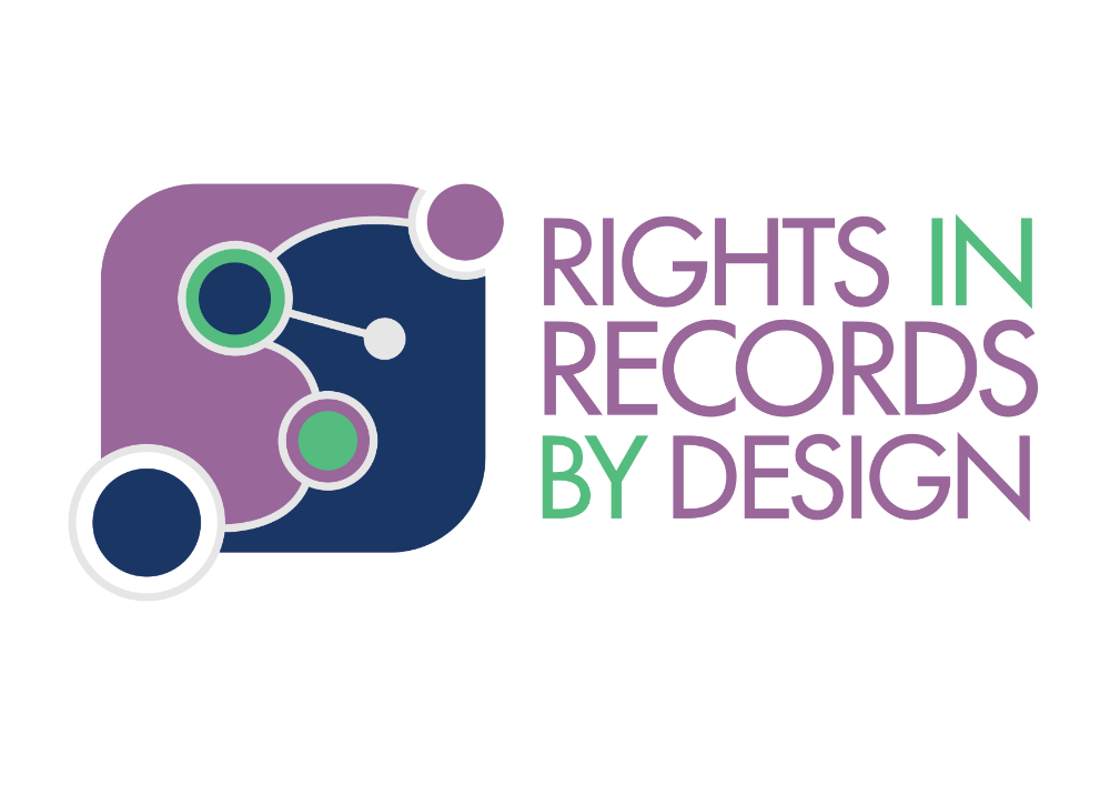 Final approved 'Rights in Records by Design' logo.